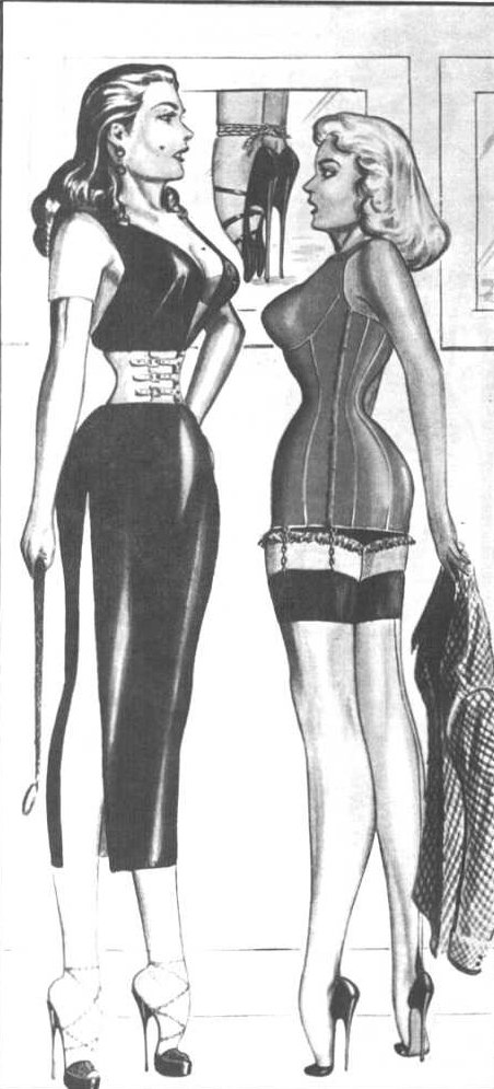 heels bondage corset