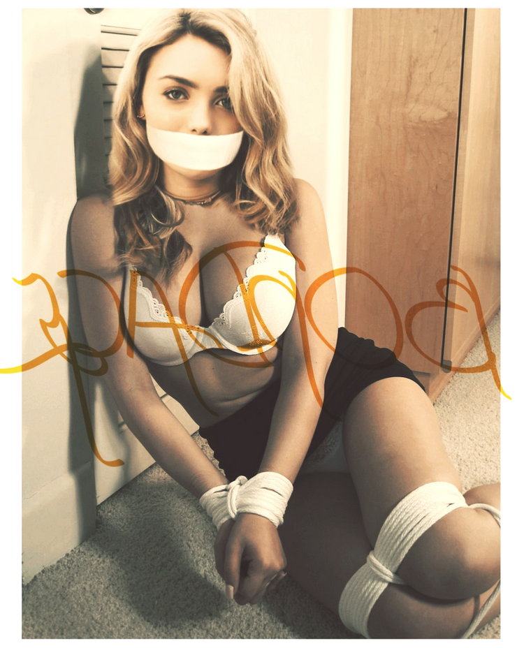 Peyton List lingerie tied gagged