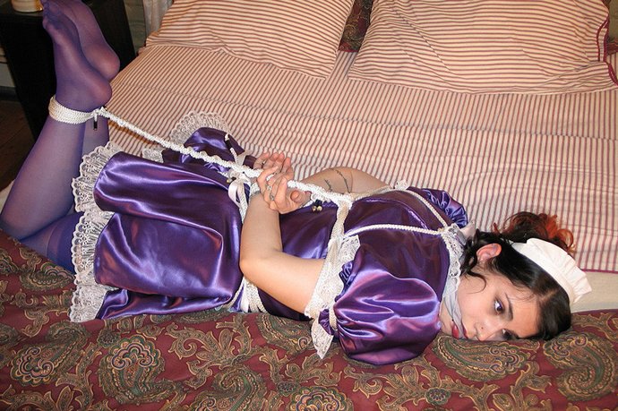 punished hogtied maid