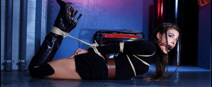 hogtied pigtail girl